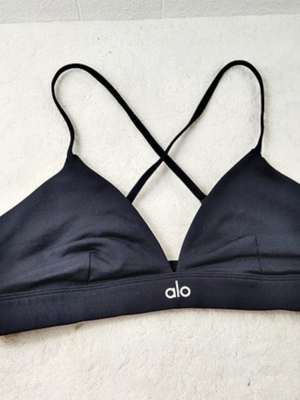 Alo Yoga Splendor Bra Black Size Medium Like New